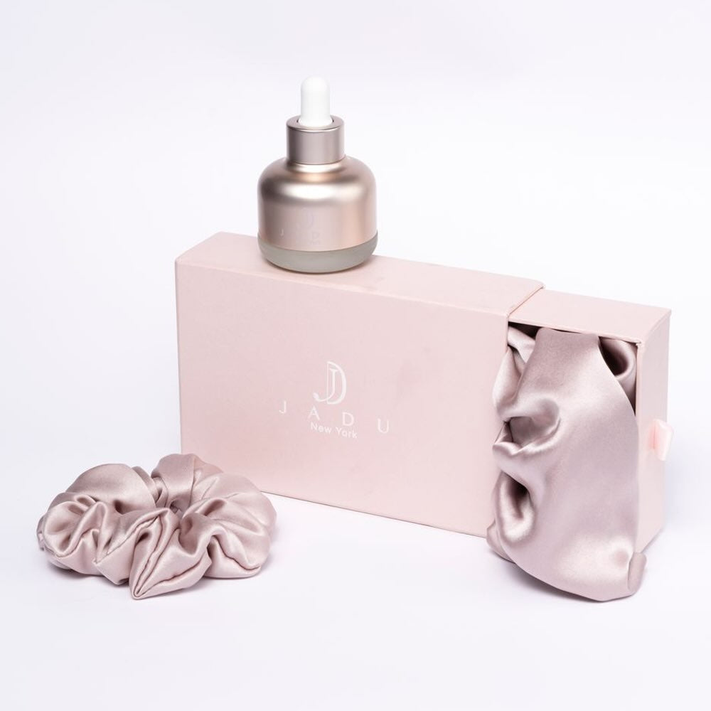 Introducing The Jadu Beauty Silk Bonnet & Scrunchie - Your Winter Hair Saviors