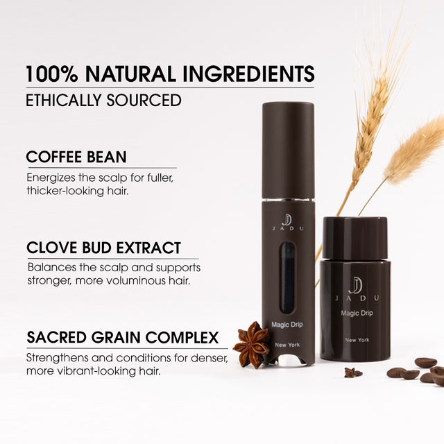 100% natural heritage formula water-based scalp care and Magic Drip Hair Growth Serum