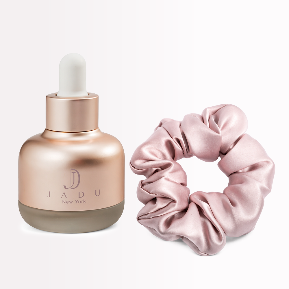 Jadu Beauty Split Ends Care and Mulberry Silk Scrunchie