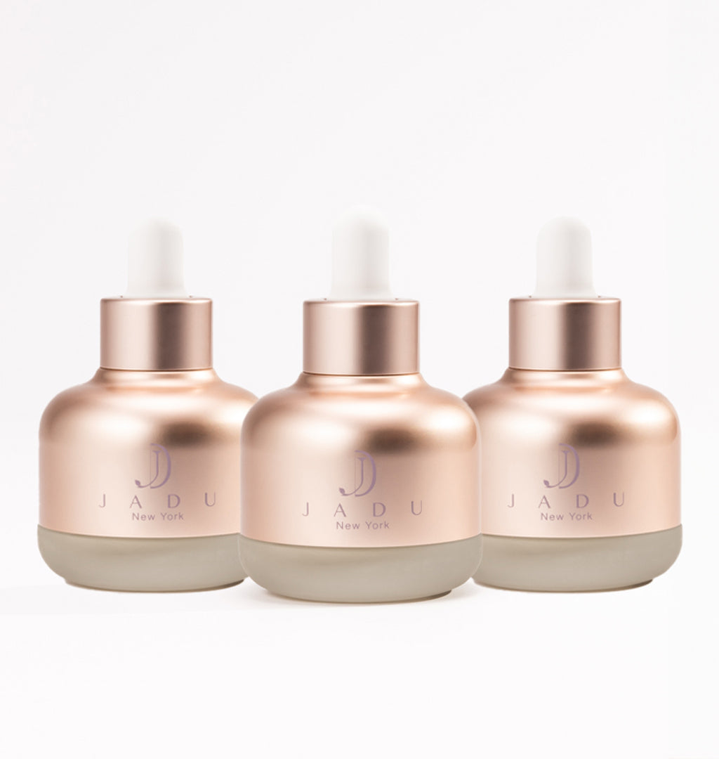 Triple pack Jadu Split Ends Care bottle hair oil for split ends and shine