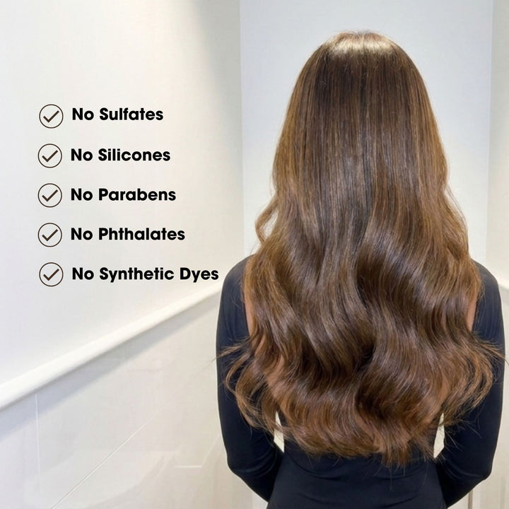 No Sulfates, No Silicones, No Parabens, No Phthalates, No Synthetic Dyes