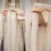 Before and after: color-treated ends