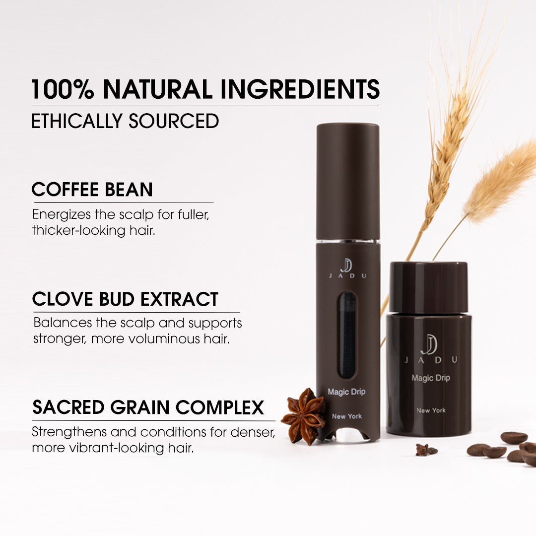 100% natural heritage formula water-based scalp care and Magic Drip Hair Growth Serum