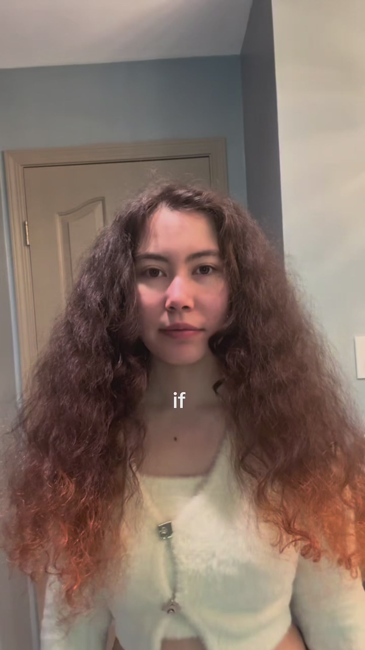 Customer with curly hair
